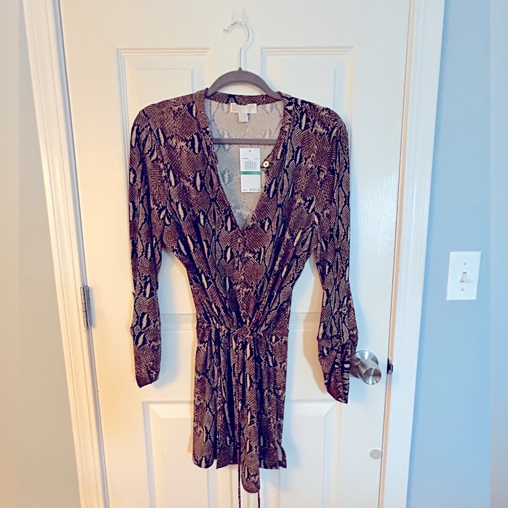 Michael Kors Snake Print Tunic Dress NWT